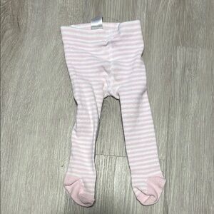 4/$20 Carters Pink and White Striped Baby Tights 12M